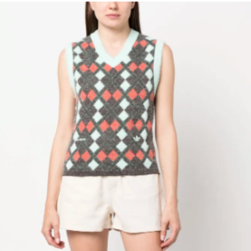 Wales Bonner x adidas Originals Printed V-Neck Sweater Vest